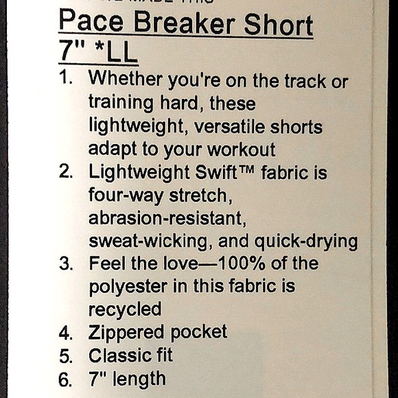 Last Pair! NWT✨Lululemon Pace Breaker Linerless Shorts 7” - Picture 6 of 8